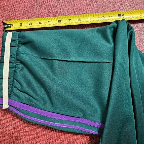 Ovadia & Sons Green Track Pants L Purple Double Side Stripe Athleisure Designer - Picture 7 of 11